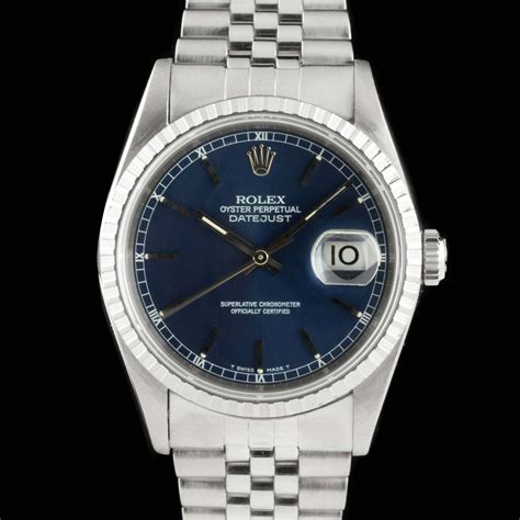 rolex datejust blue dial 16220|rolex datejust 16220 price.